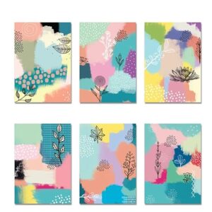 DOODLE Set of 12 Blank Notecards with Envelopes (3 Inches x 4.25 Inches) Greeting Cards, Thank You Card (Floral Fuse)